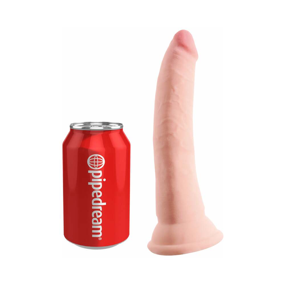King Cock Plus 7 inches Triple Density Cock Realistic Dildo With Suction Cup Beige