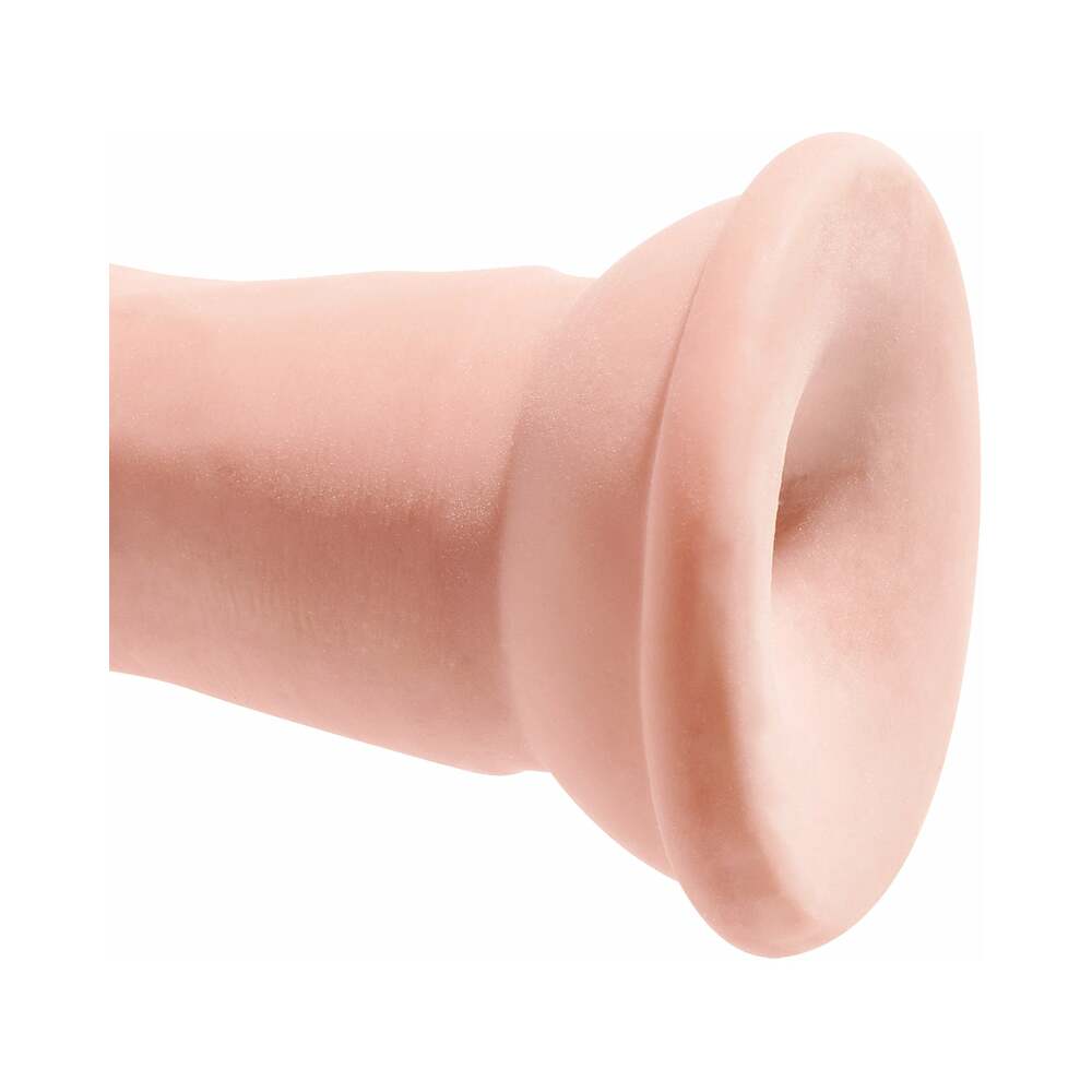 King Cock Plus 7 inches Triple Density Cock Realistic Dildo With Suction Cup Beige