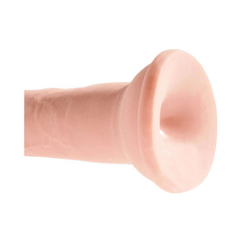 King Cock Plus 8 inch Triple Density Cock Realistic Dildo Beige close-up showing realistic texture and design.