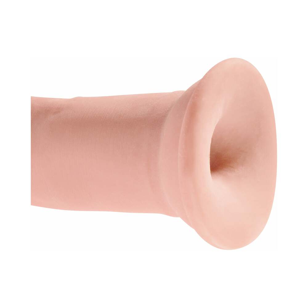 King Cock Plus 9 inches Triple Density Cock Realistic Dildo With Suction Cup Beige
