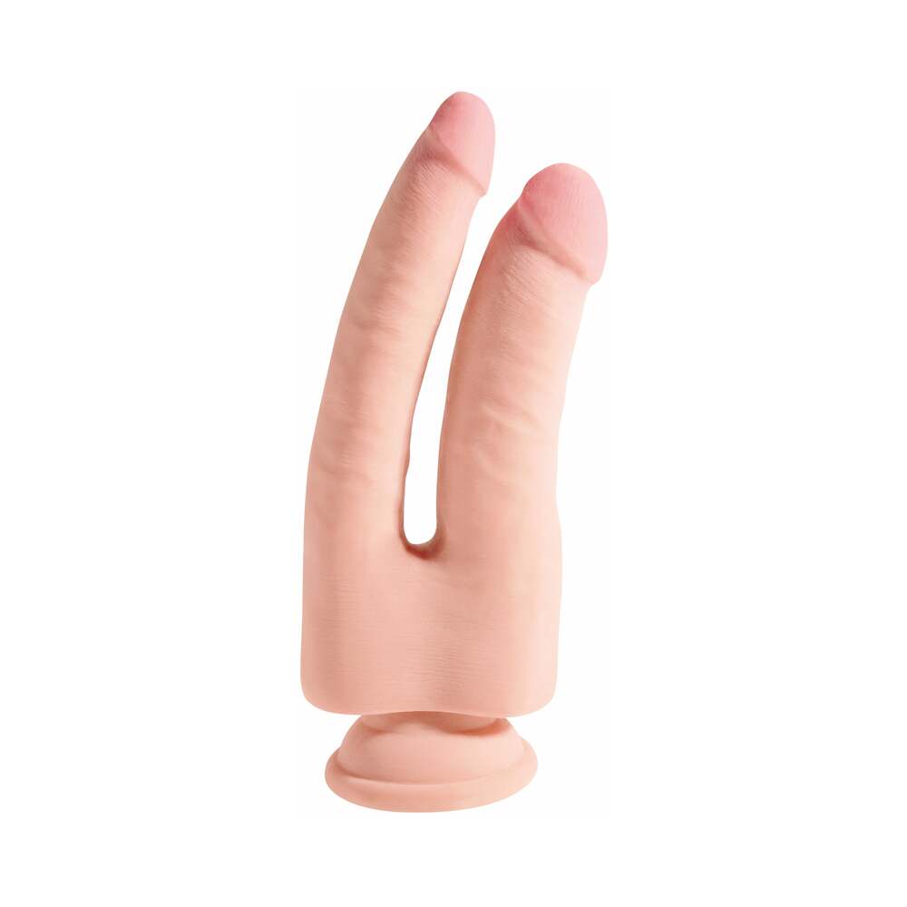 King Cock Plus Triple Density Double Penetrator 9.5 inches Realistic Dildo Beige