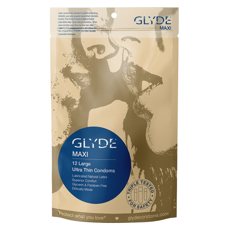 Glyde Maxi Large/Xl Condoms 12 Pack