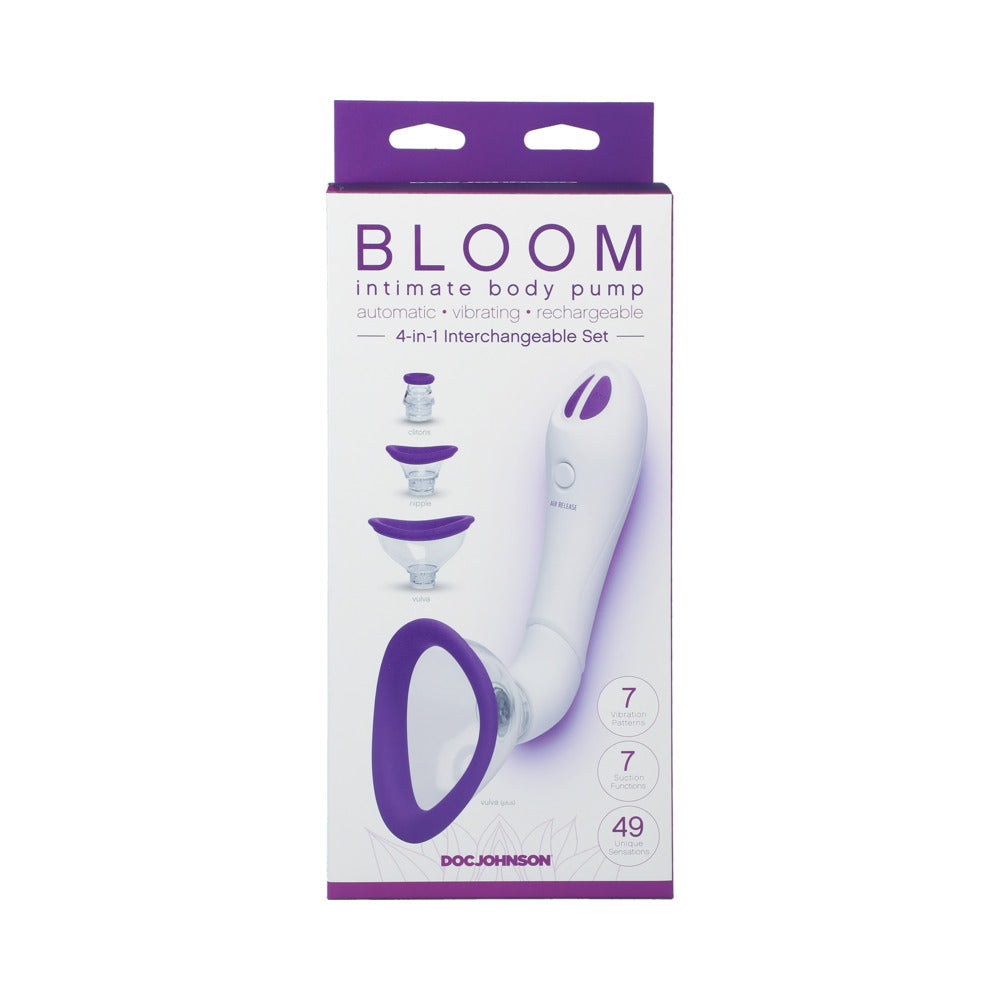 Bloom - Intimate Body Pump - Automatic - Vibrating - Rechargeable Purple/White
