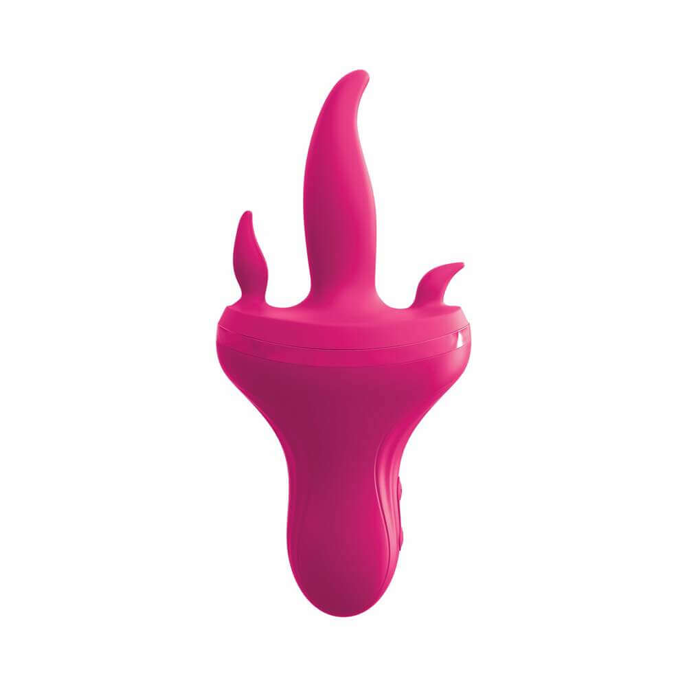 3Some Holey Trinity Triple Tongue Vibrator Rechargeable Silicone Red