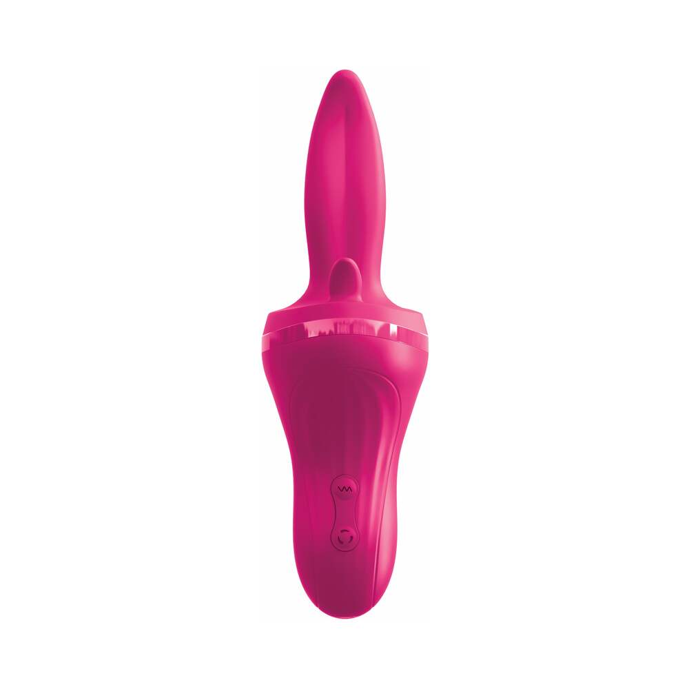 3Some Holey Trinity Triple Tongue Vibrator Rechargeable Silicone Red