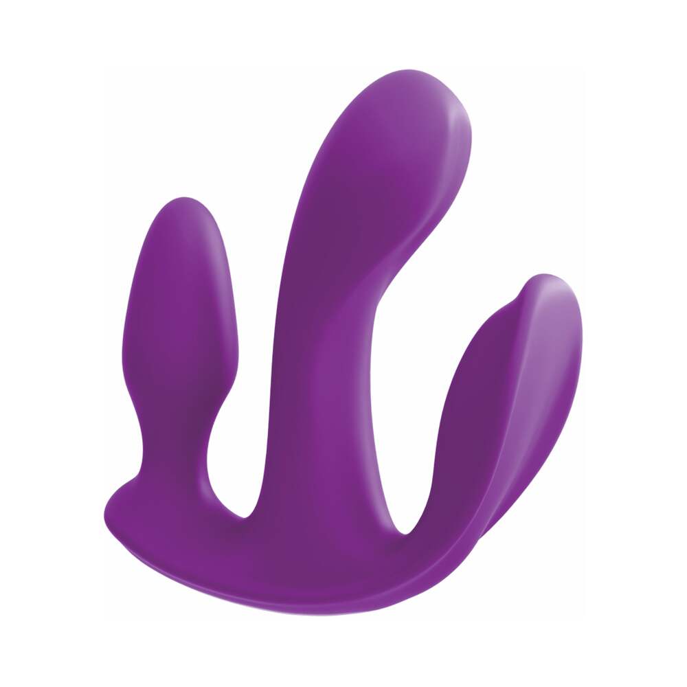 3Some Total Ecstasy Triple Stimulation Silicone Vibrator Purple
