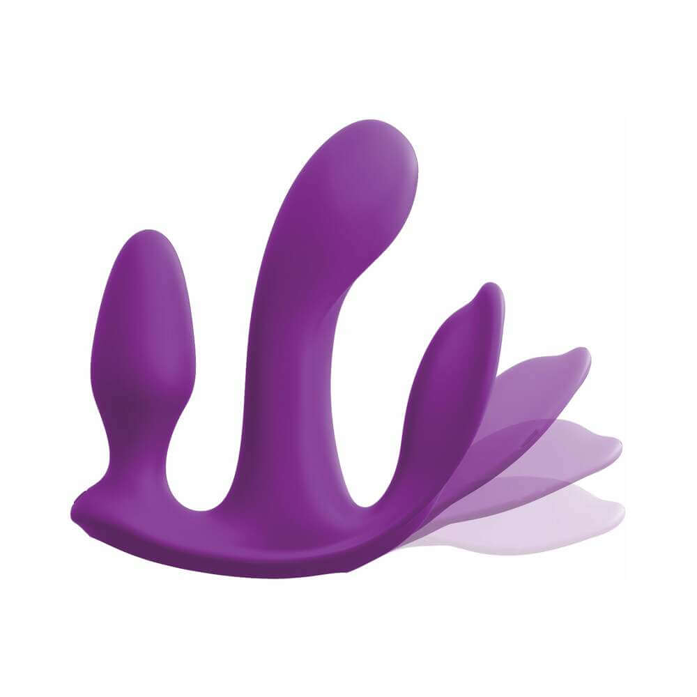 3Some Total Ecstasy Triple Stimulation Silicone Vibrator Purple