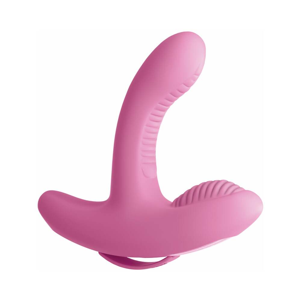 3Some Rock n' Grind Dual Stimulation Silicone Vibrator Pink