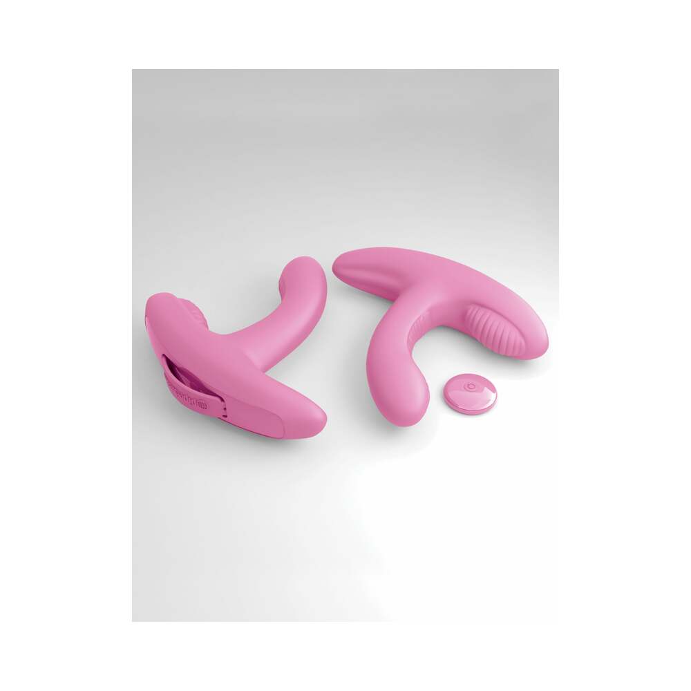 3Some Rock n' Grind Dual Stimulation Silicone Vibrator Pink