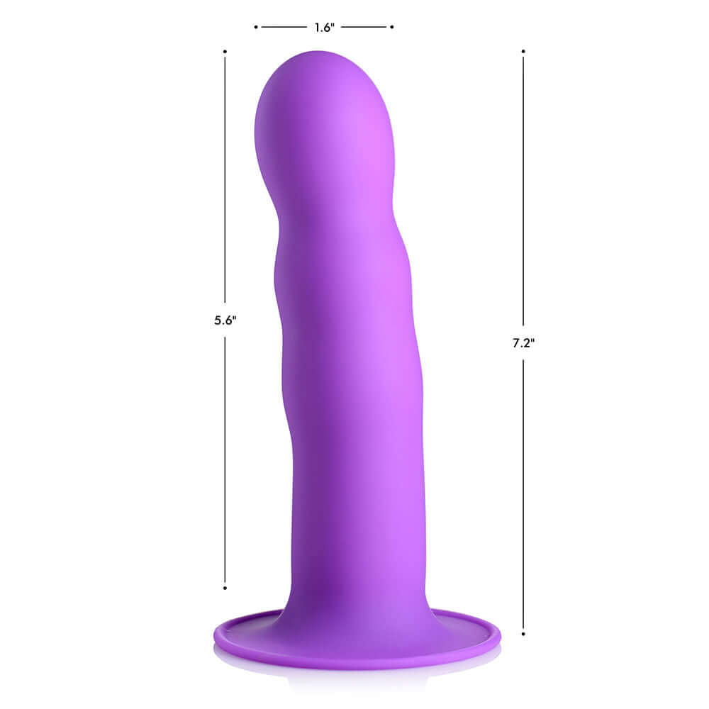 Squeeze-It Squeezable Wavy Dildo Purple