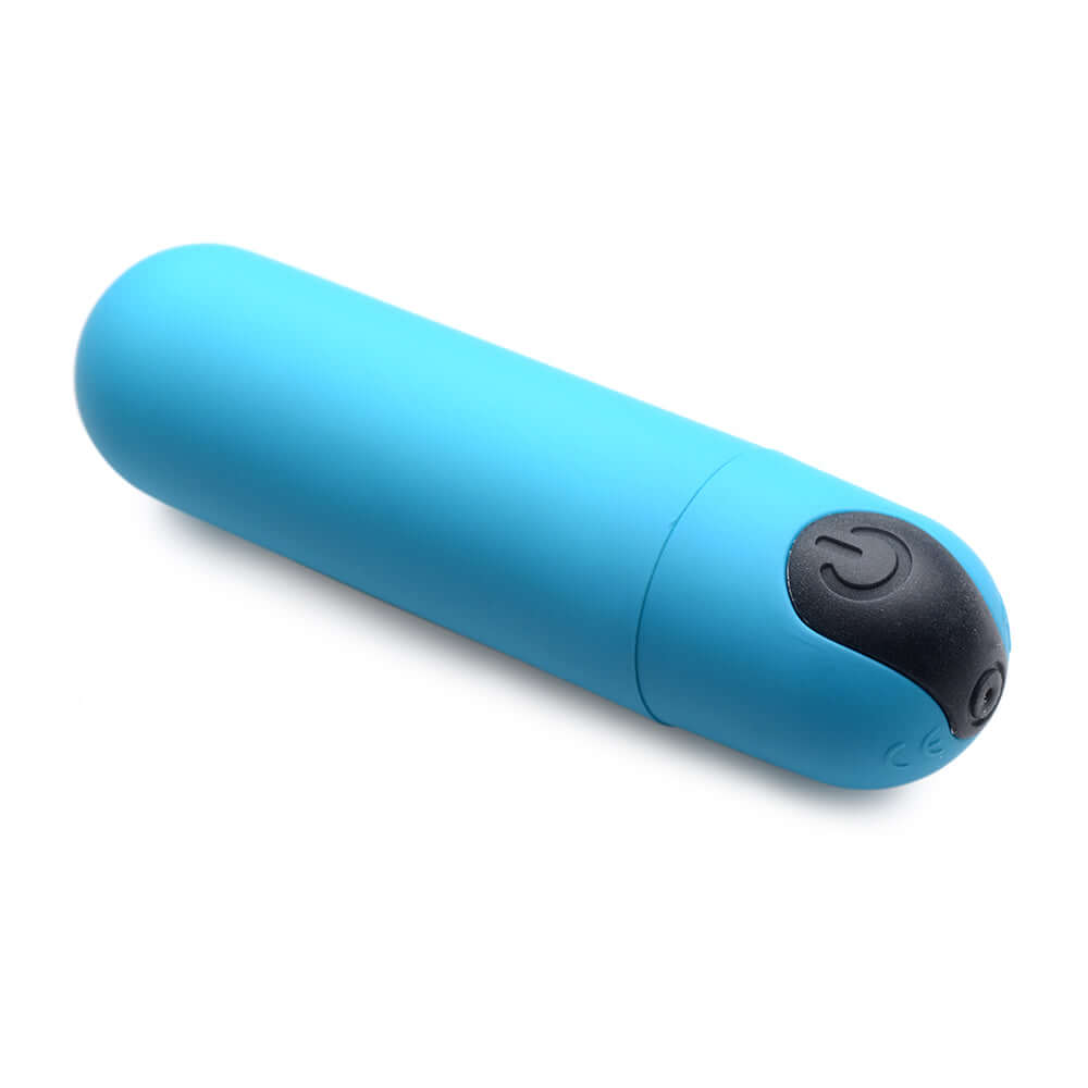 BANG Vibrating Bullet with Remote Control Blue, compact vibrator for deep vibrations.
