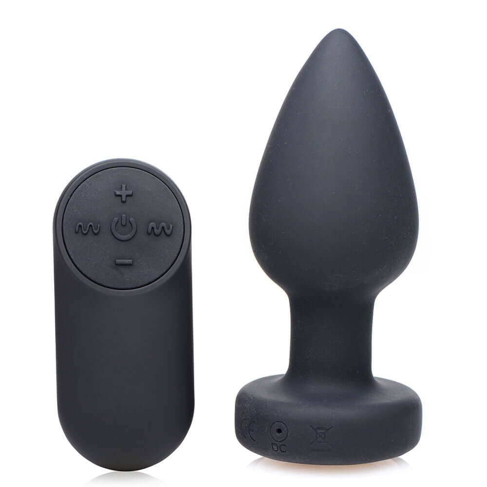 Booty Sparks Rechargeable Light Up Vibrating Anal Plug with Remote Control M