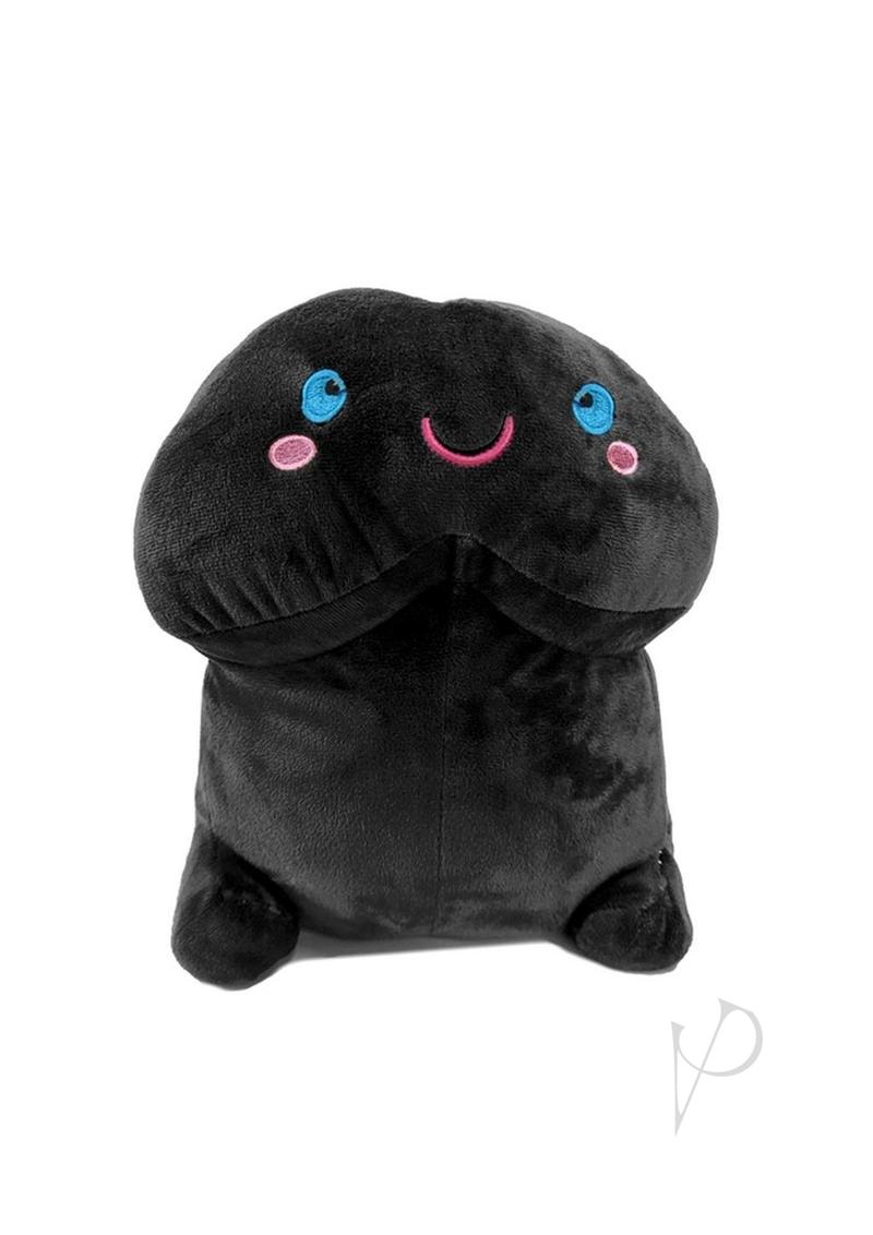 Shorts Short Penis Stuffy 7.88 inch Black plush toy with cute facial features for a humorous gift.