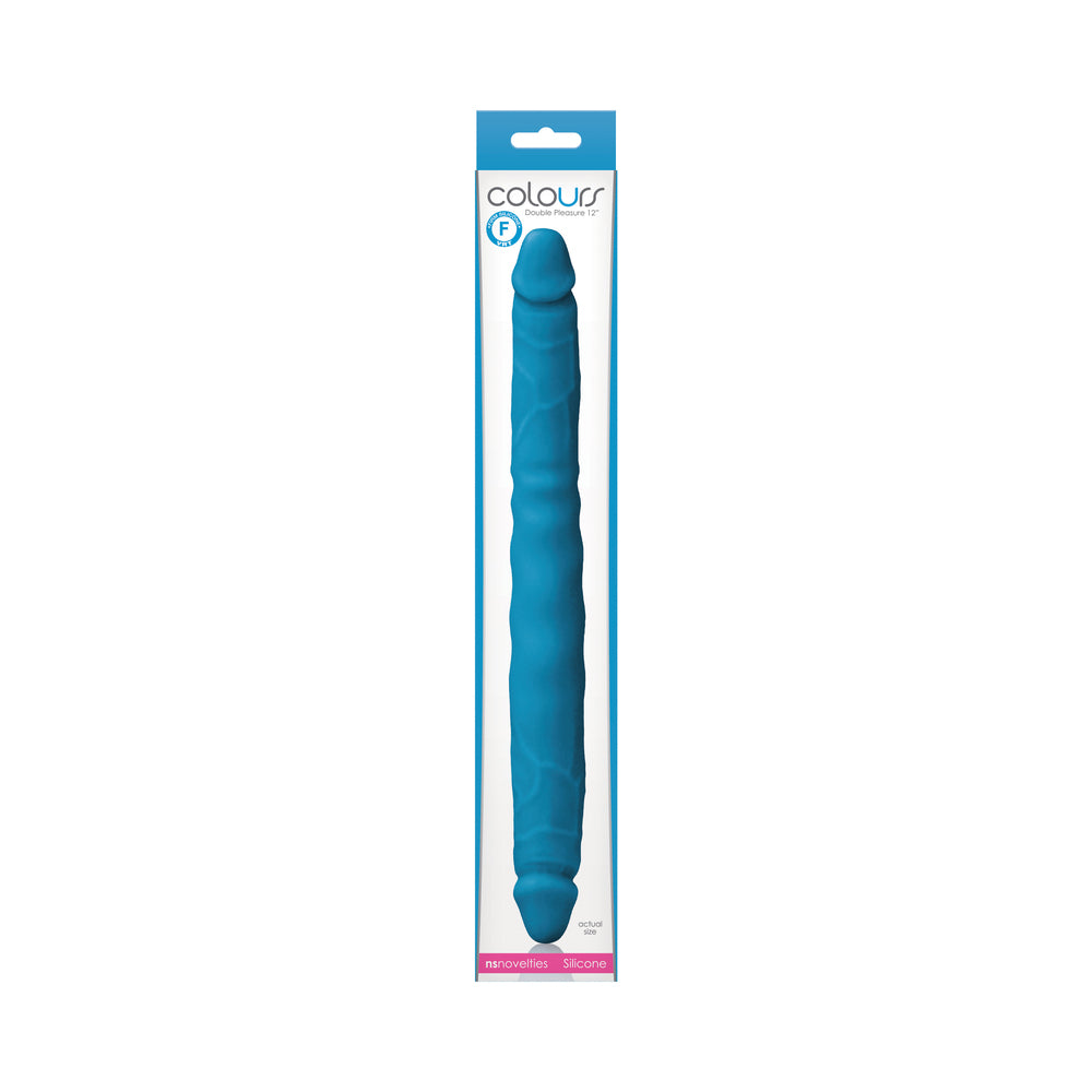 Colours Double Pleasure 12 inches Dual Ended Dildo Blue