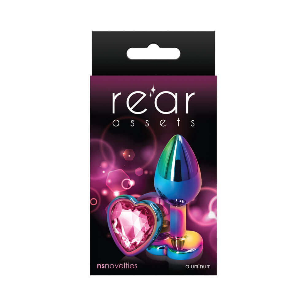 Rear Assets Metal Heart Plug Small Multicolor/Pink