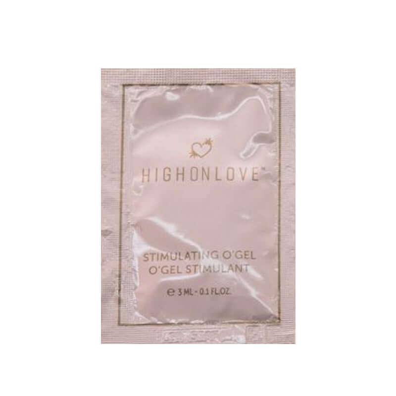 HighOnLove O Gel Pillow Packs in a single-use travel-friendly packet for enhanced pleasure.