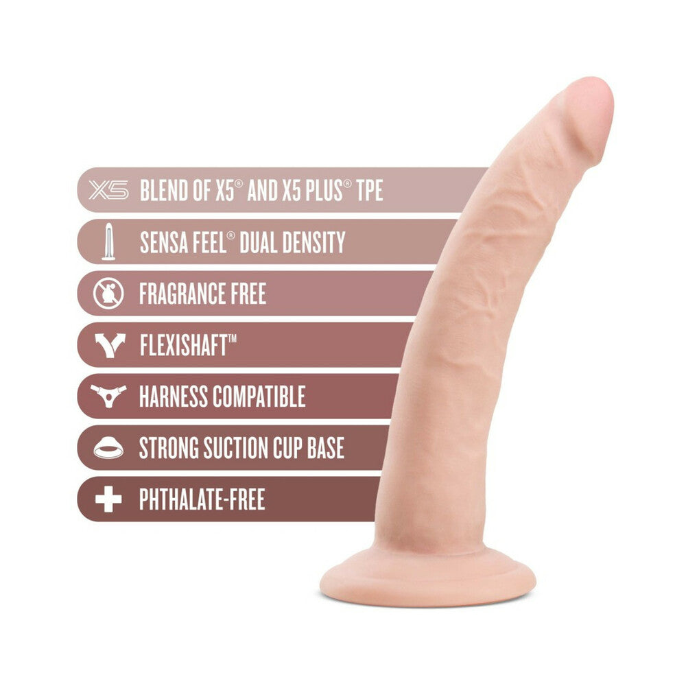 Au Naturel Jack 7.5 inches Posable Dual Density Dildo Beige
