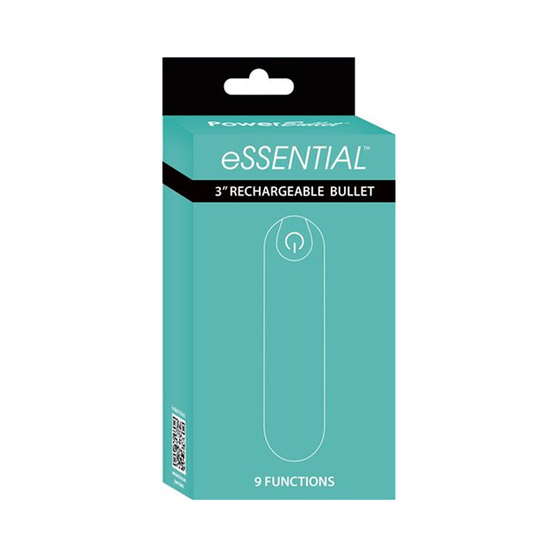Powerbullet eSSENTIAL Rechargeable 3 inches Bullet Vibrator Teal