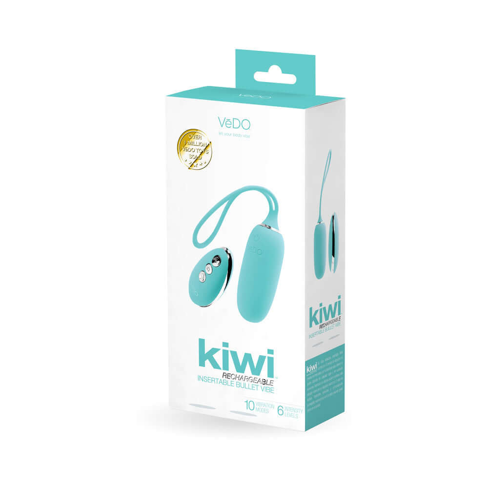 VeDO Kiwi Rechargeable Insertable Tease Me Turquise Bullet