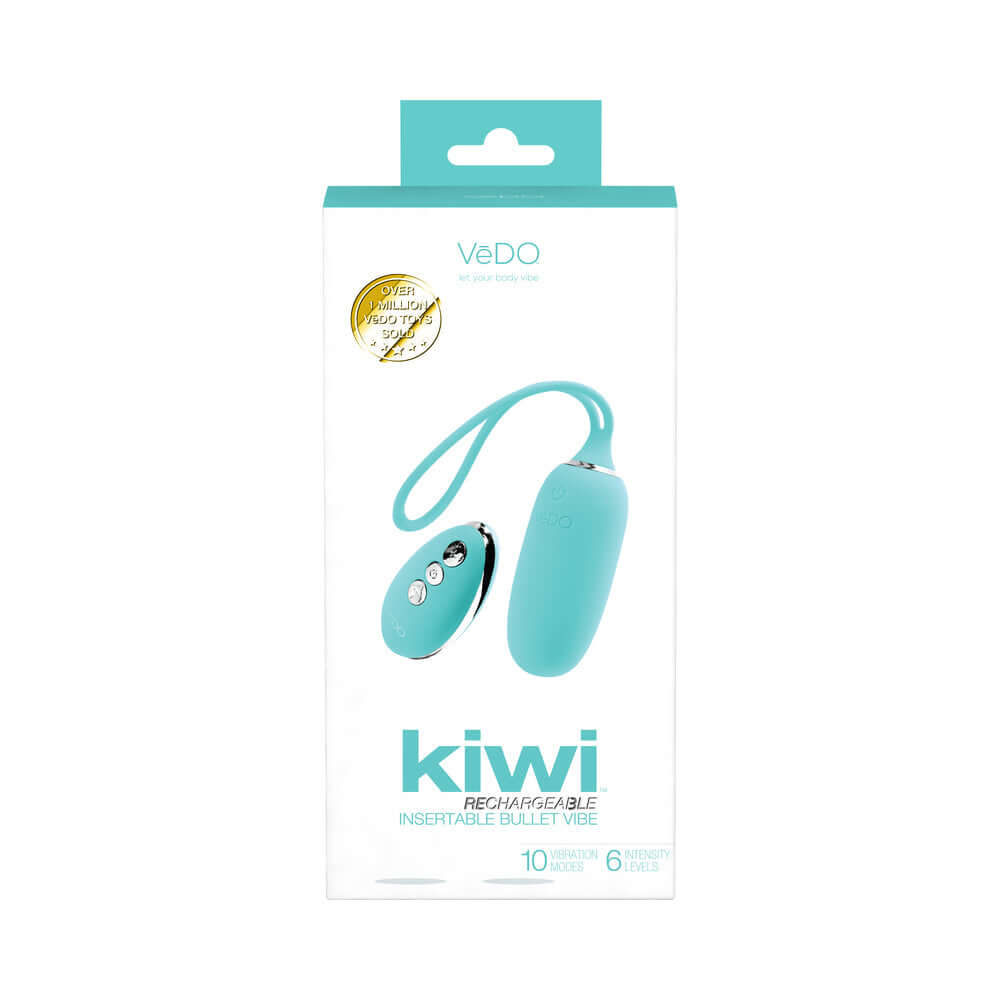 VeDO Kiwi Rechargeable Insertable Tease Me Turquise Bullet