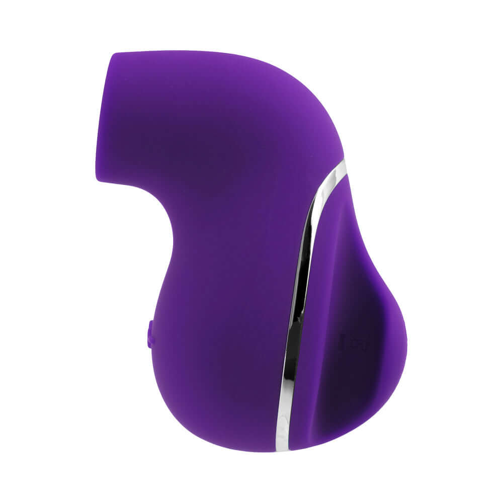 VeDO Suki Sonic Suction Rechargeable Vibrator Deep Purple in a sleek design with sonic suction technology.