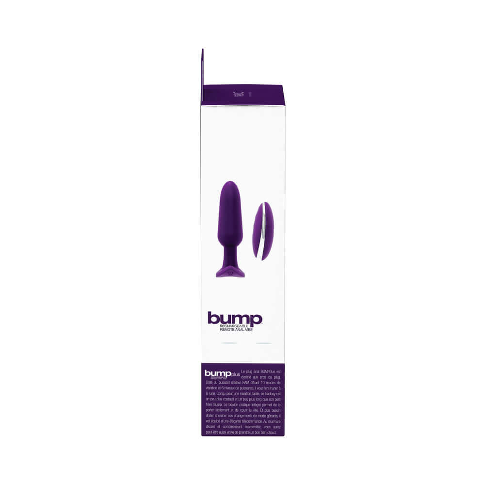 VeDO Bump Plus Rechargeable  Remote Control Anal Vibe Purple