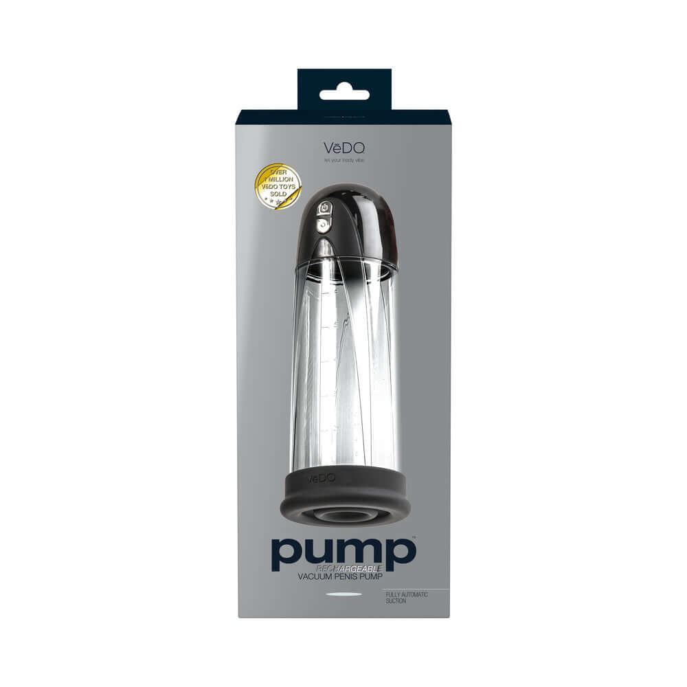 VeDO Pump Rechargeable Vacuum Penis Pump Black