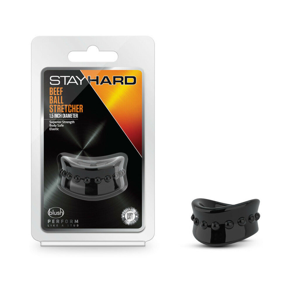 Blush Stay Hard Beef Ball Stretcher 1.5 inches Black