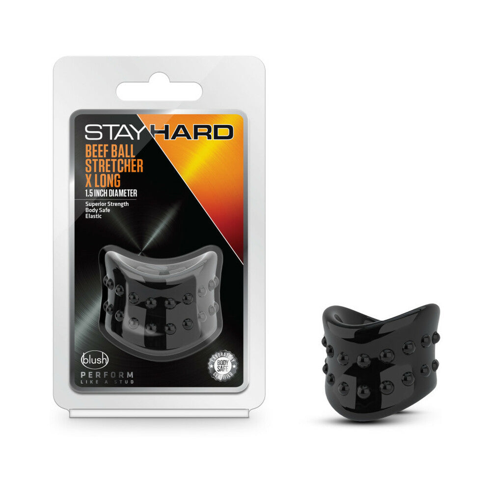 Blush Stay Hard Beef Ball Stretcher X Long 1.5 inches Black