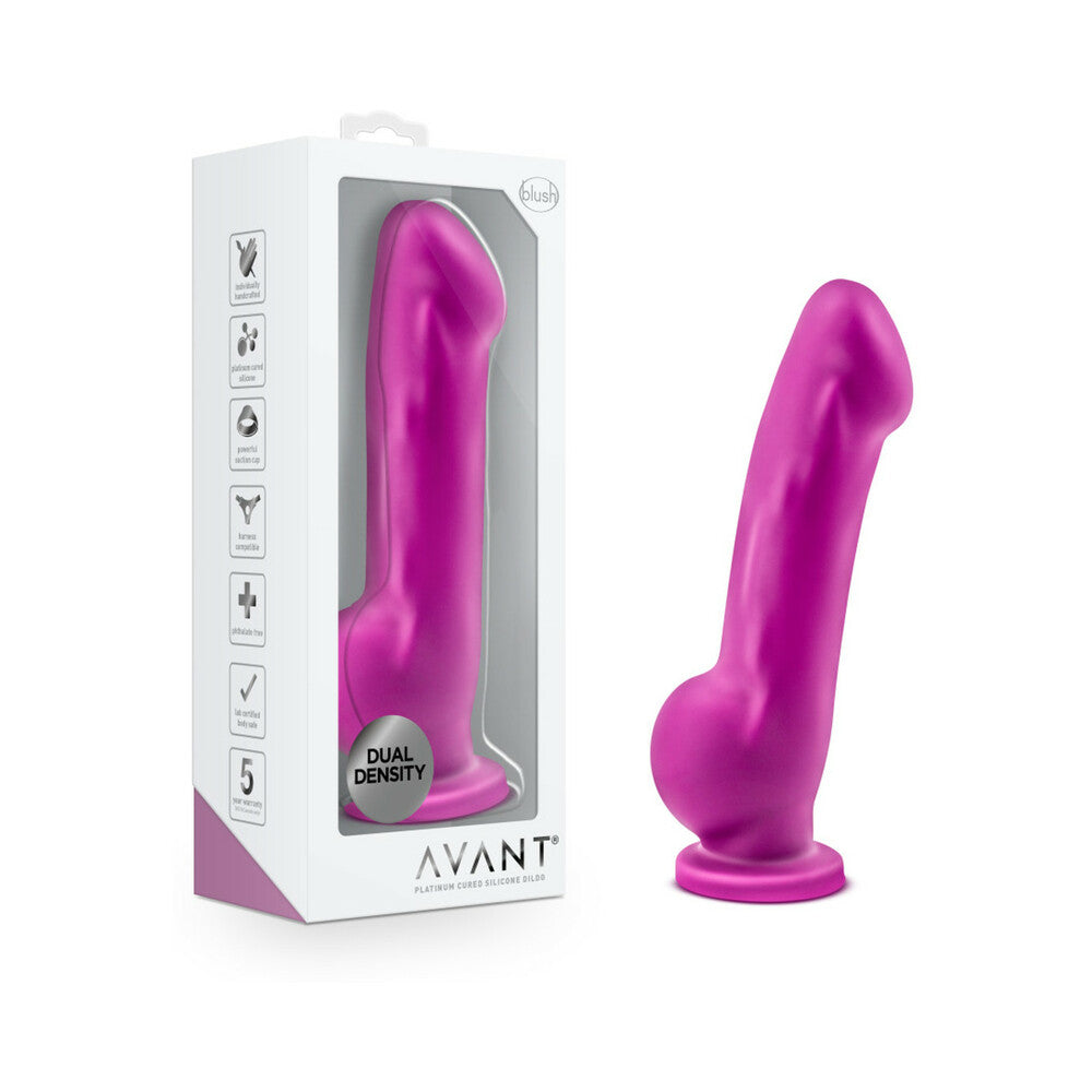 Avant D7 Ergo 7.5 inches Dual Density Silicone Dildo Violet