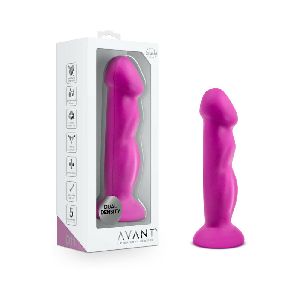 Avant D11 Suko 8 inches Dual Density Silicone Dildo Violet