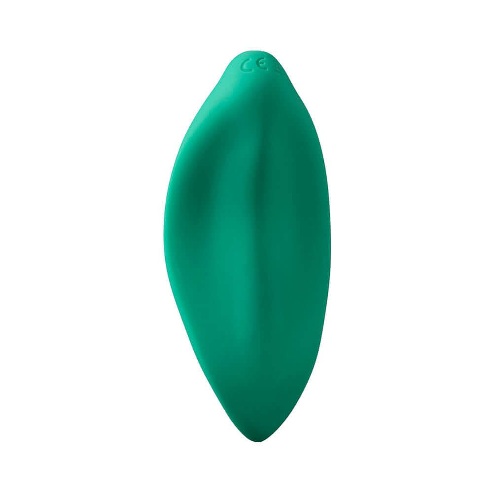 ROMP Wave Rechargeable Silicone Lay-On Vibrator Mint in a sleek design with a soft silicone texture.