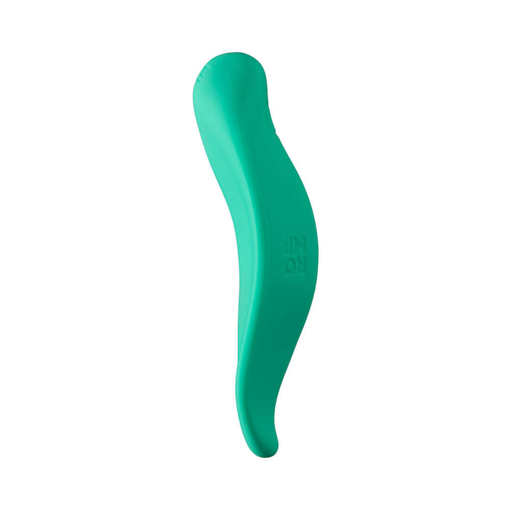 ROMP Wave Rechargeable Silicone Lay-On Vibrator Mint in a sleek mint green design.