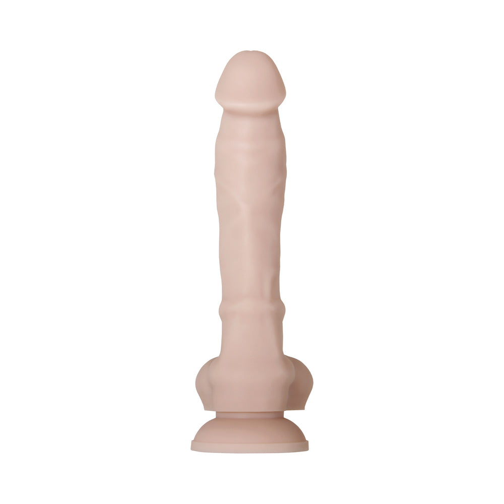 Evolved Real Supple Poseable 8.25 inches Realistic Silicone Dildo With Balls Beige