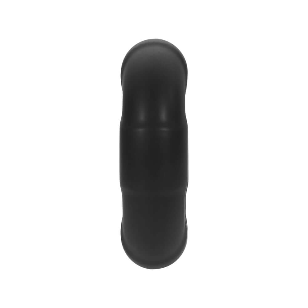 Forto F-33 Liquid Silicone Cockring Medium Black, showcasing its smooth design and comfortable stretchable features.