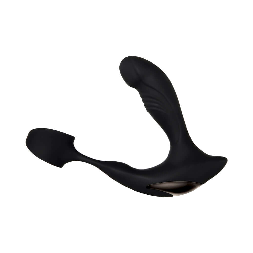 Zero Tolerance Strapped & Tapped Heating, Vibrating Prostate Massager, C-Ring Black