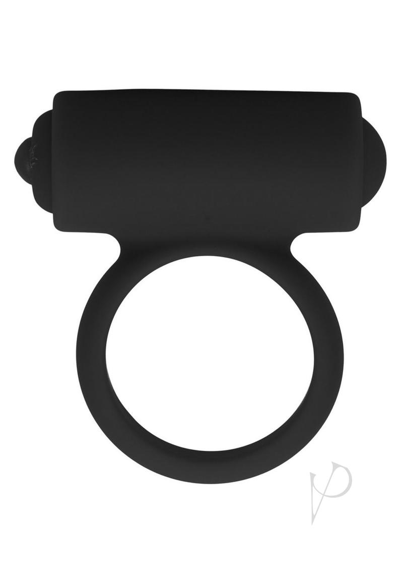 In a Bag Silicone Vibrating C-Ring Black featuring a soft silicone design for enhanced pleasure during intimate moments.
