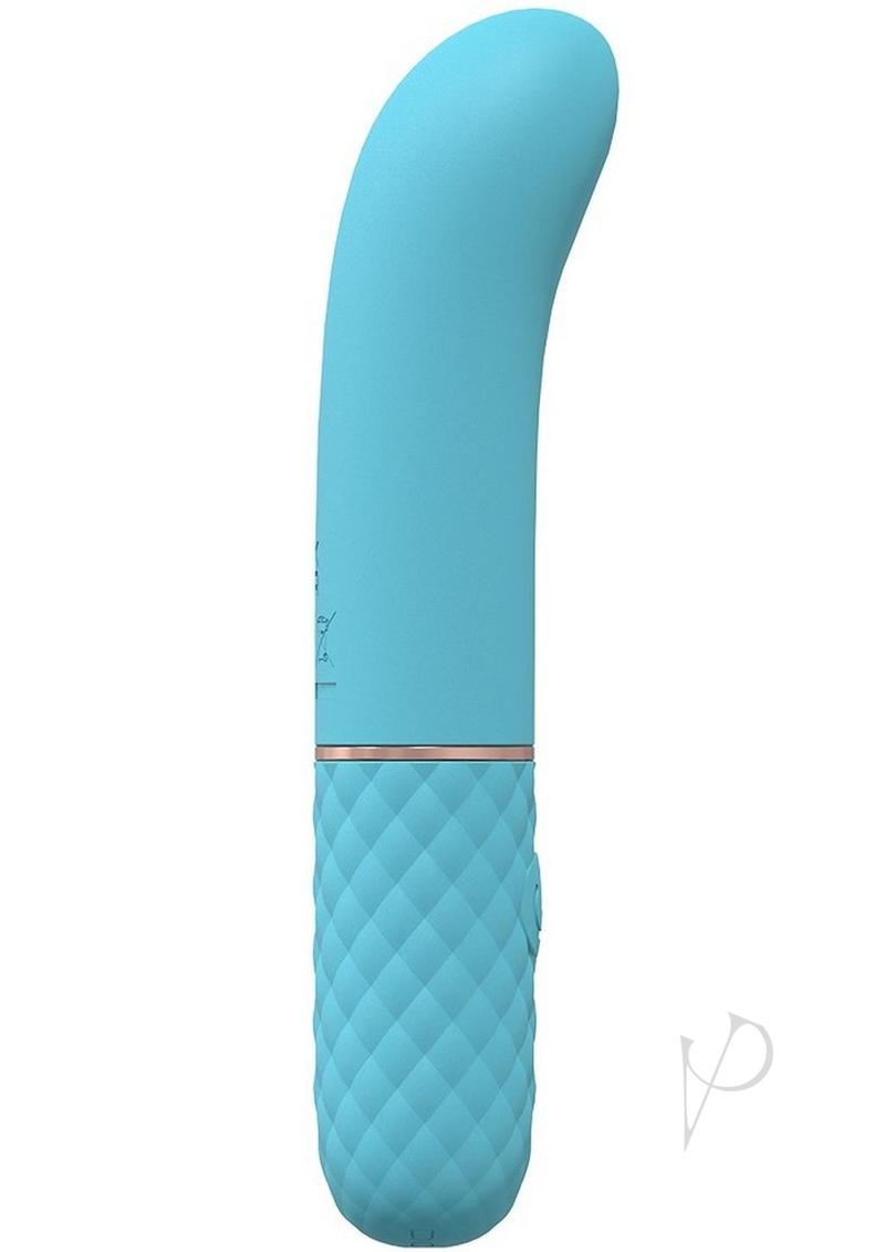 LoveLine Dolce 10 Speed Mini G-Spot Vibrator Blue showcasing its sleek design and curved tip for targeted pleasure.