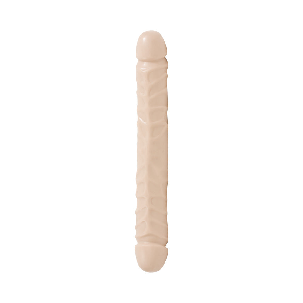 Jr. Double Header Dildo 12 inches x 1.5 inches (Flesh)