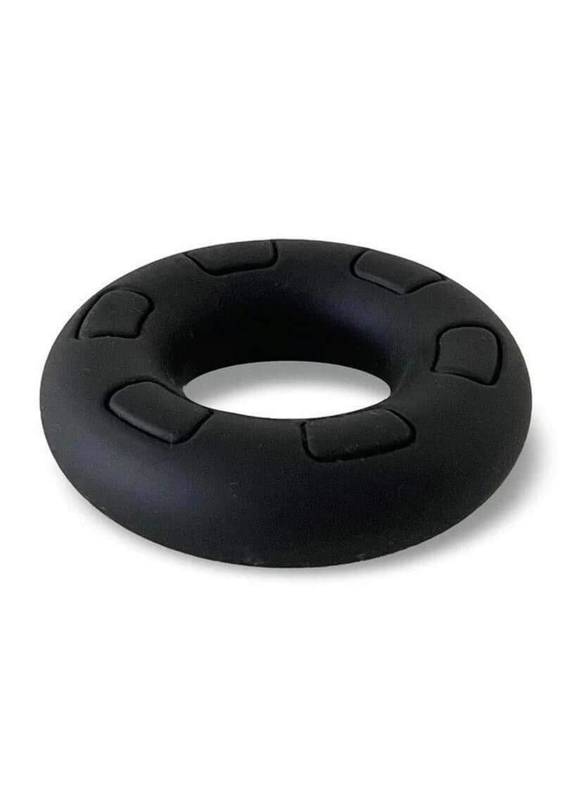 Bonyard The Daddy Silicone Cock Ring Black, a flexible and body-safe silicone performance ring for enhanced support.