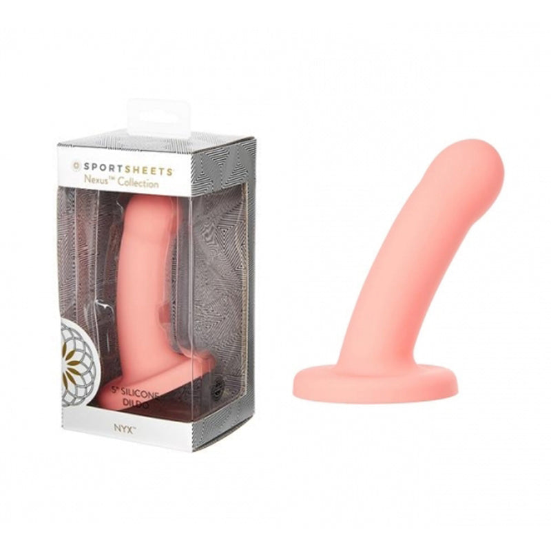 Sportsheets Nexus Collection Nyx 5 inches Silicone Dildo with Suction Cup Coral
