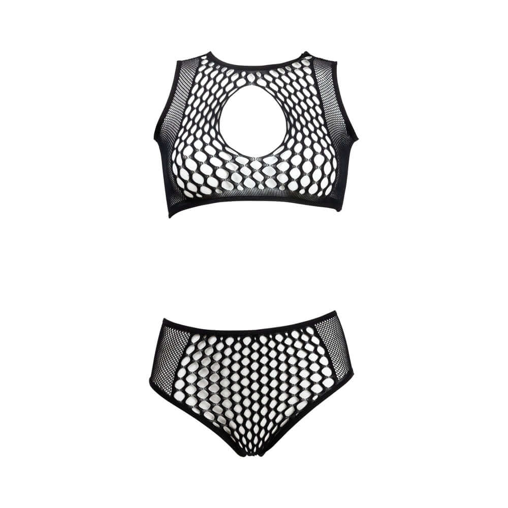 Shots Le Desir Duo Key Hole Bra Set Black O/S