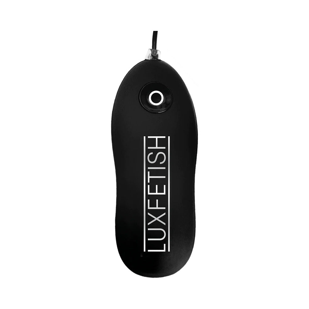 Lux Fetish 4 in. Inflatable Vibrating Butt Plug with Suction Base Remote-Controlled