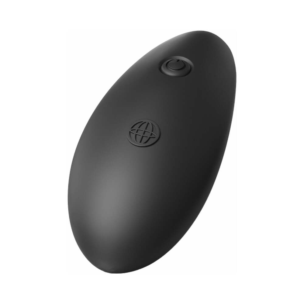 Icicles No. 84 Vibrating Curved Glass Massager With Suction Cup Black