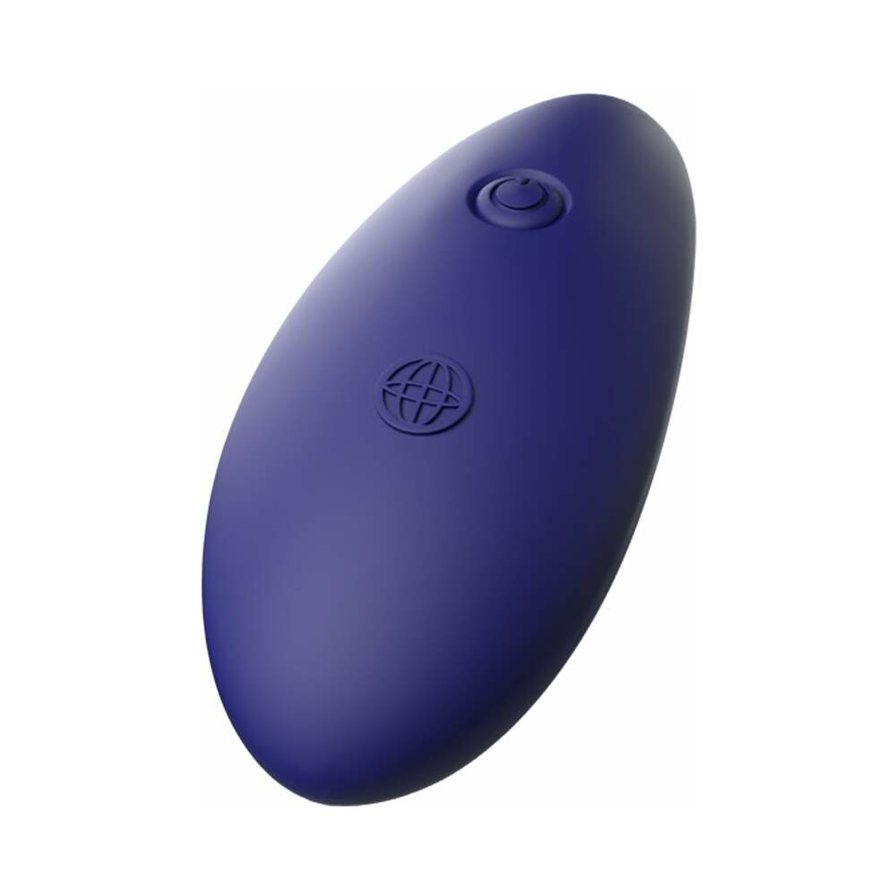 Icicles No. 85 Rechargeable Remote-Controlled Vibrating Anal Plug With Suction Cup Blue