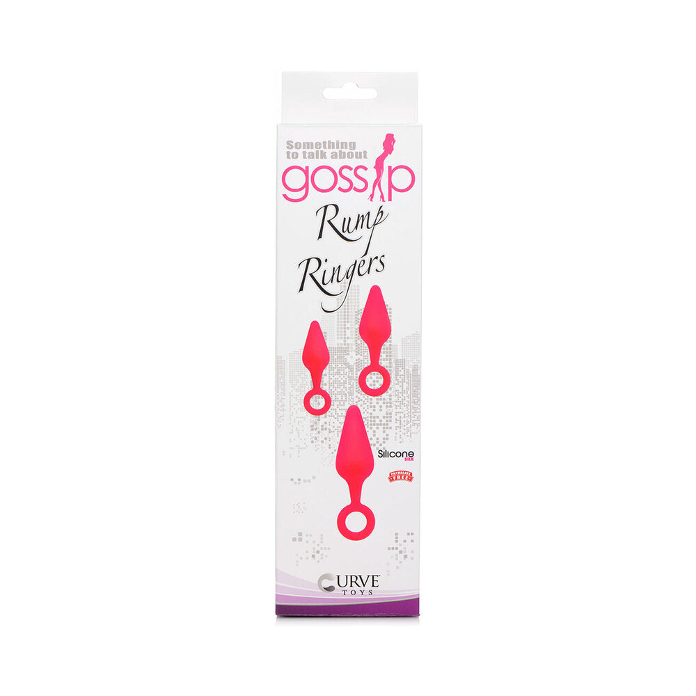 Gossip Rump Ringers 3-Piece Silicone Anal Plug Training Set Magenta