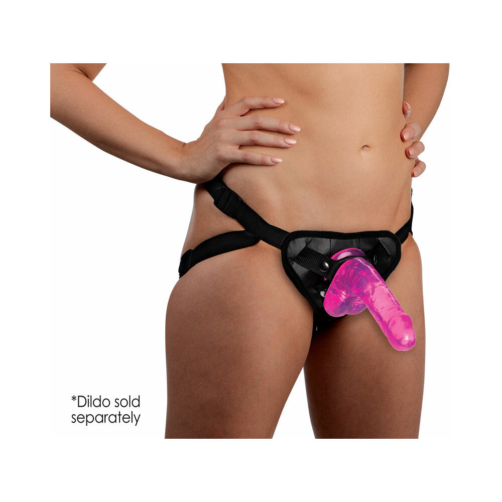 Curve Toys Lollicock Kylie Fleece-Lined Strap-On Harness Black