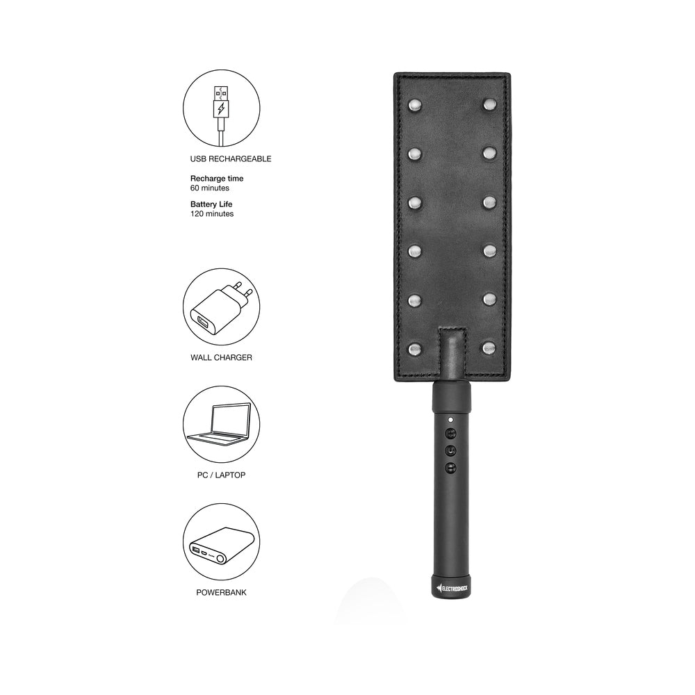 ElectroShock Rechargeable E-Stimulation Paddle Black