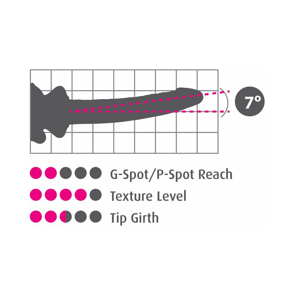 Icicles No. 86 Realistic 7 inches Glass Dildo With Suction Cup Pink