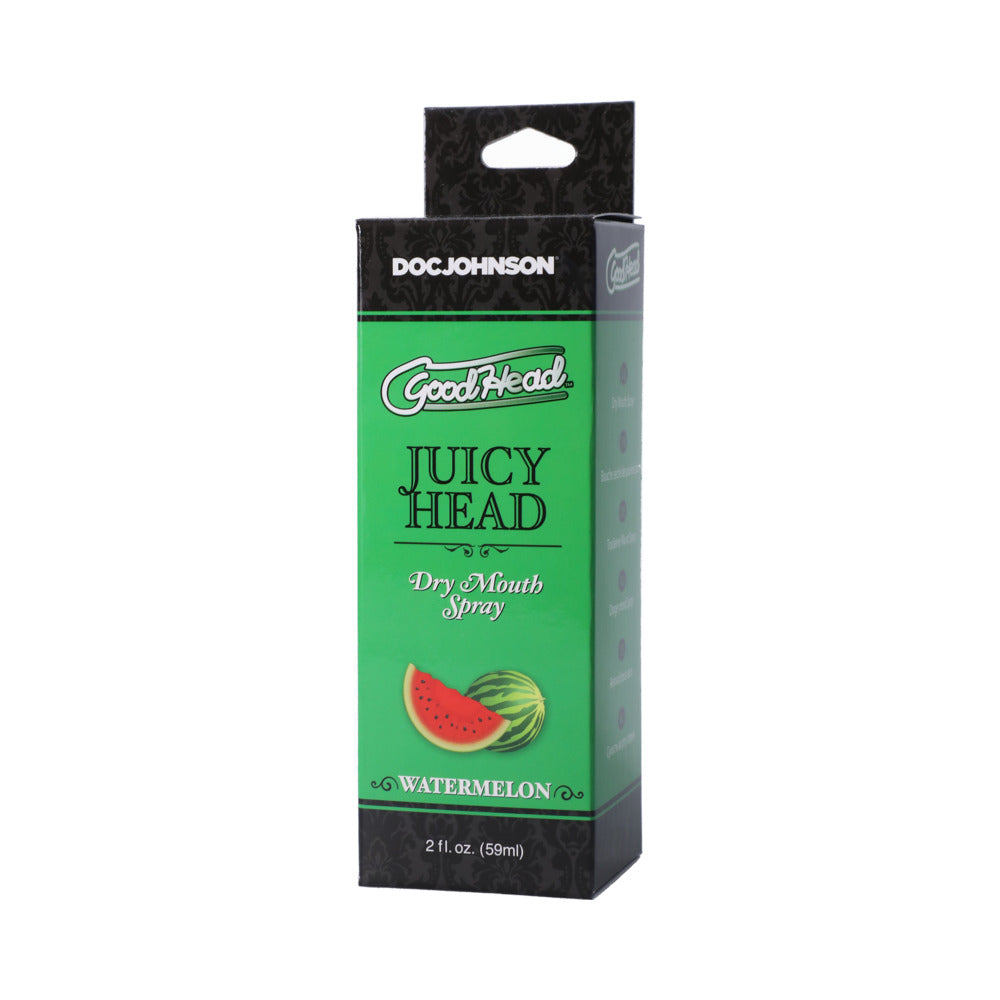 GoodHead Juicy Head Dry Mouth Spray Watermelon 2 Oz packaging featuring vibrant colors and watermelon graphics.